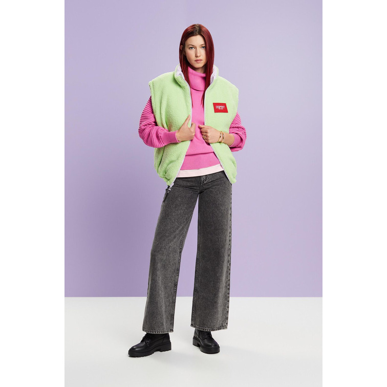 JERSEY DE ALGODÓN CON CUELLO ALTO MUJER ESPRIT