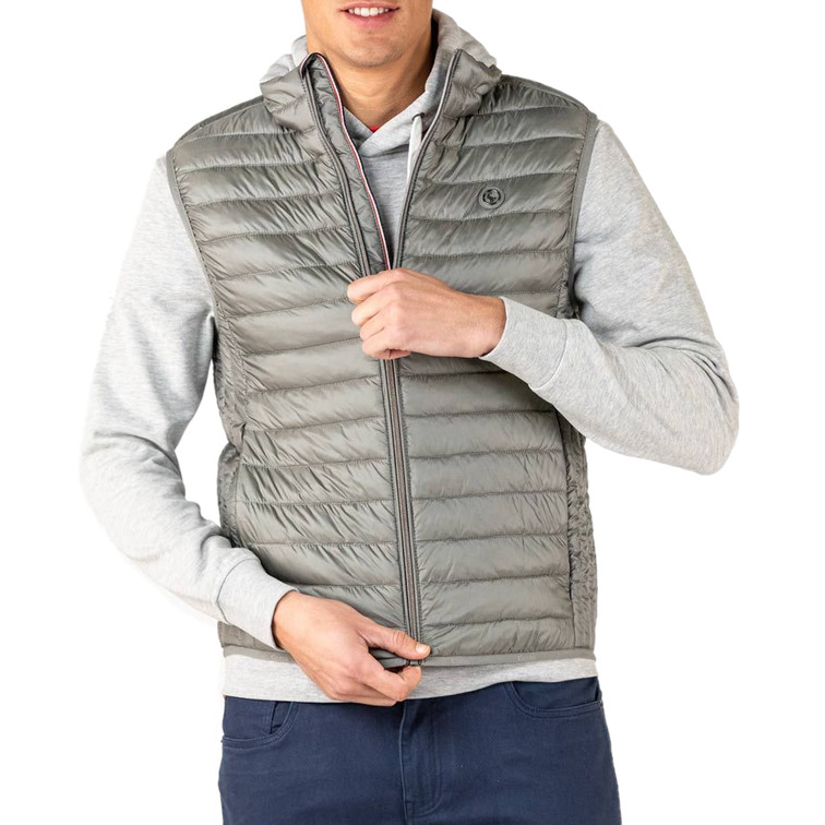 CHALECO ACOLCHADO BÁSICO GRIS HOMBRE EL GANSO