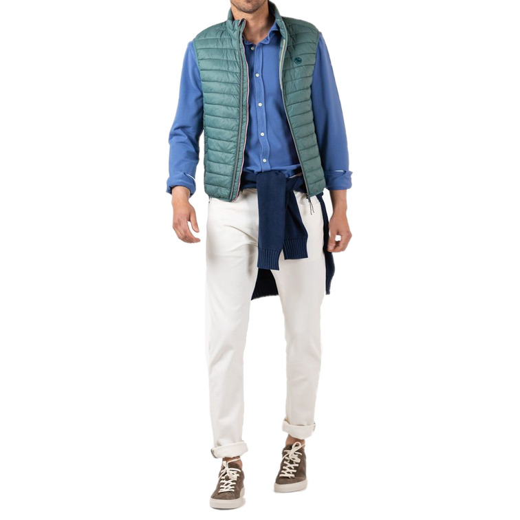 CHALECO ACOLCHADO BÁSICO VERDE HOMBRE EL GANSO