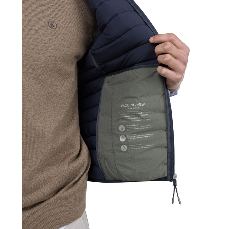 CAZADORA HOMBRE  EL GANSO CHALECO BÁSICO ACOLCHADO MARIN