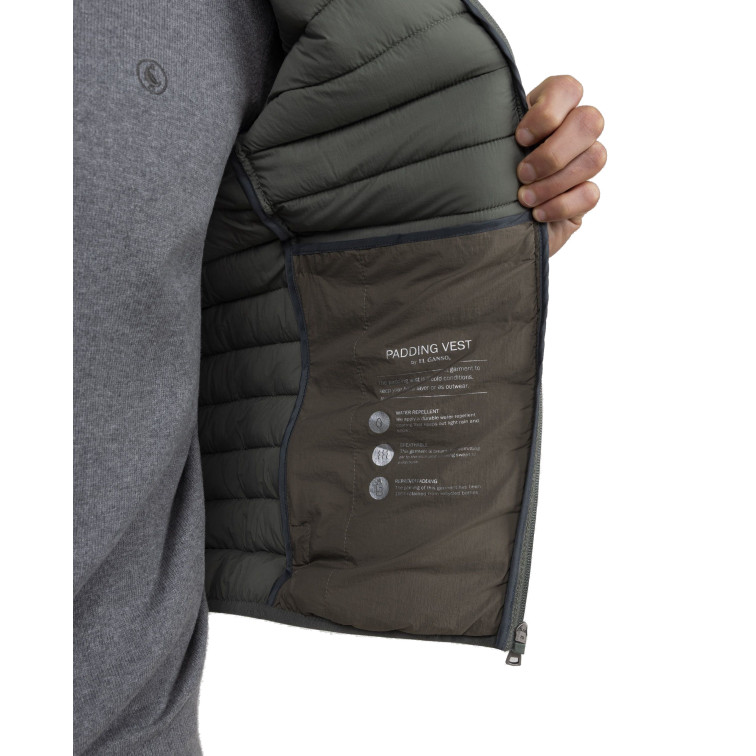 CAZADORA HOMBRE  EL GANSO CHALECO BÁSICO ACOLCHADO VERDE