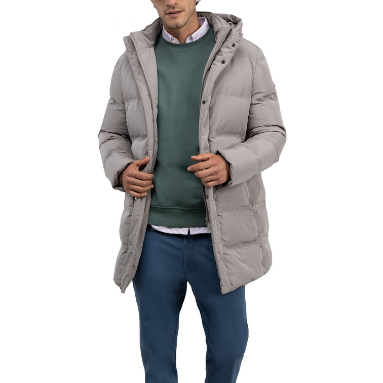 CAZADORA HOMBRE  EL GANSO ABRIGO PLUMAS LARGO BEIGE