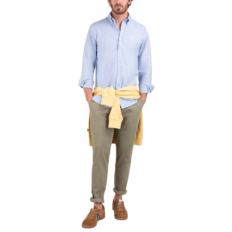 CAMISA HOMBRE EL GANSO DE ALGODÓN GARMENT DYED