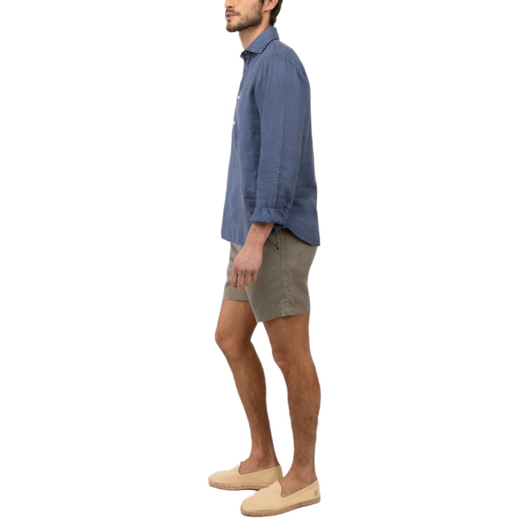 CAMISA HOMBRE  EL GANSO CAMISA POLERA LINO MARINO