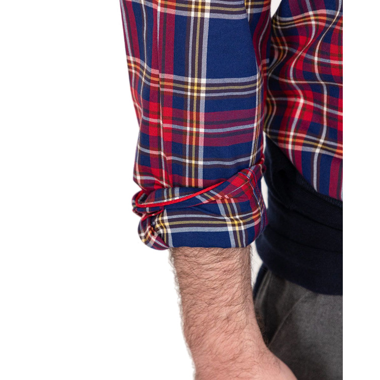 CAMISA ESTAMPADA A CUADROS TARTÁN HOMBRE EL GANSO