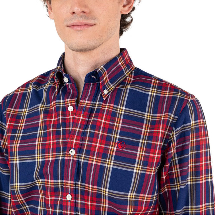 CAMISA ESTAMPADA A CUADROS TARTÁN HOMBRE EL GANSO