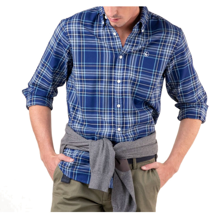 CAMISA ESTAMPADA A CUADROS TARTÁN HOMBRE EL GANSO