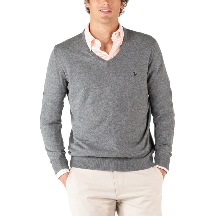 JERSEY CUELLO PICO CON CODERAS HOMBRE EL GANSO