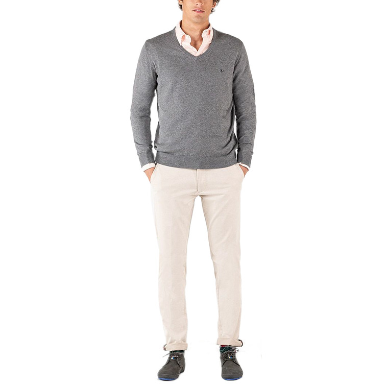 JERSEY CUELLO PICO CON CODERAS HOMBRE EL GANSO