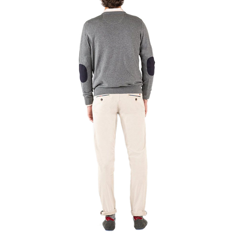 JERSEY CUELLO PICO CON CODERAS HOMBRE EL GANSO