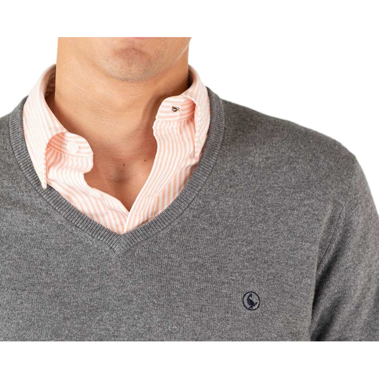 JERSEY CUELLO PICO CON CODERAS HOMBRE EL GANSO