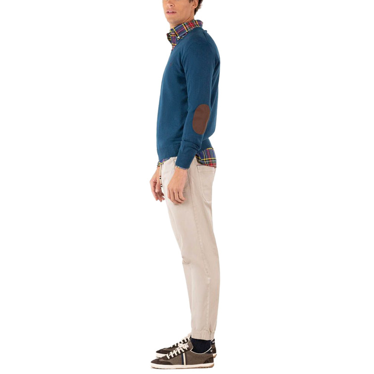 JERSEY DE CUELLO PICO CON CODERAS HOMBRE EL GANSO
