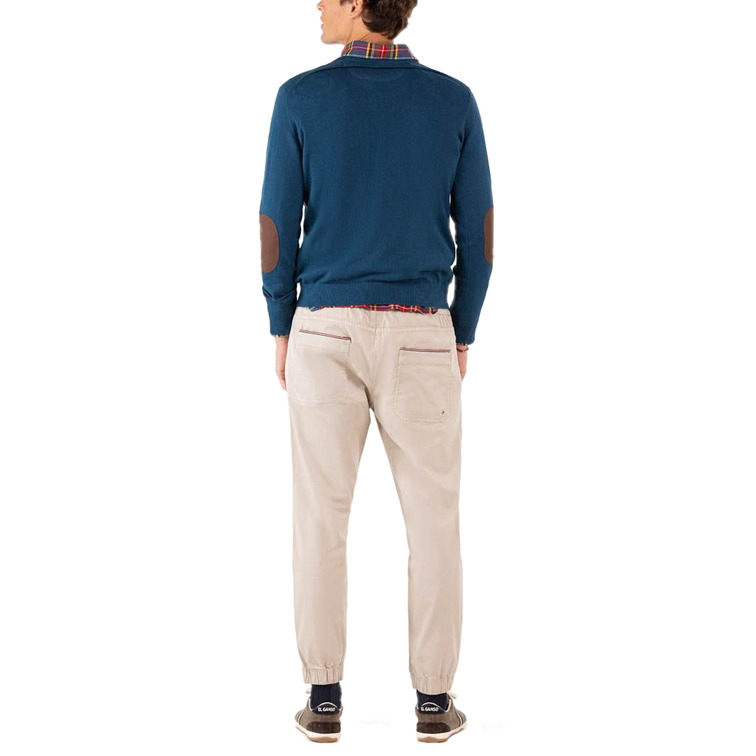 JERSEY DE CUELLO PICO CON CODERAS HOMBRE EL GANSO