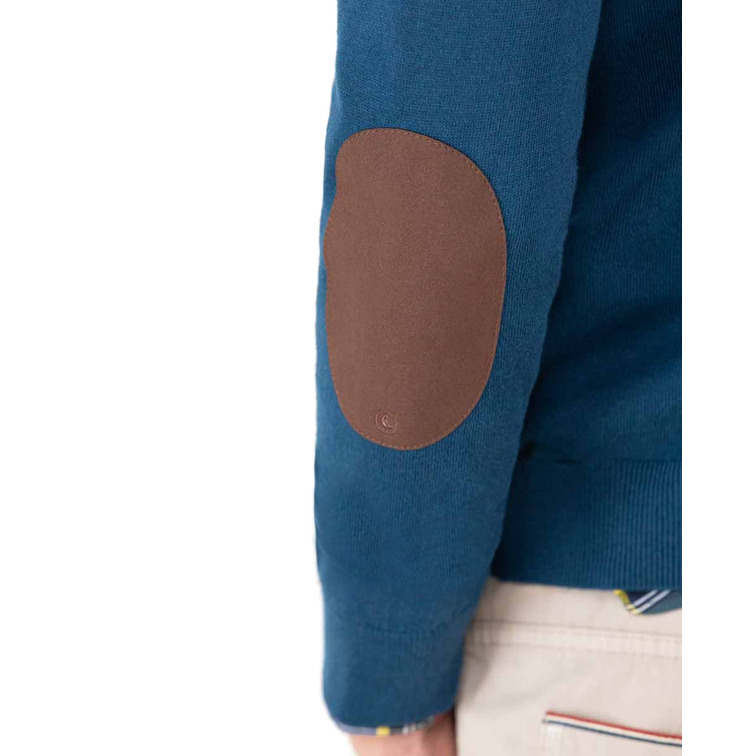 JERSEY DE CUELLO PICO CON CODERAS HOMBRE EL GANSO