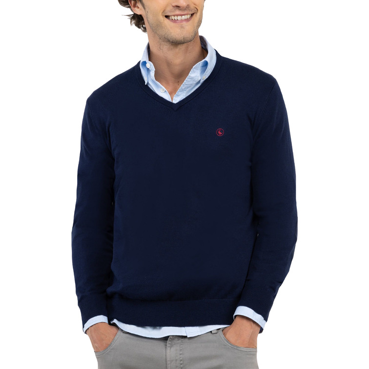 JERSEY HOMBRE  EL GANSO JERSEY CUELLO PICO CODERAS MAR