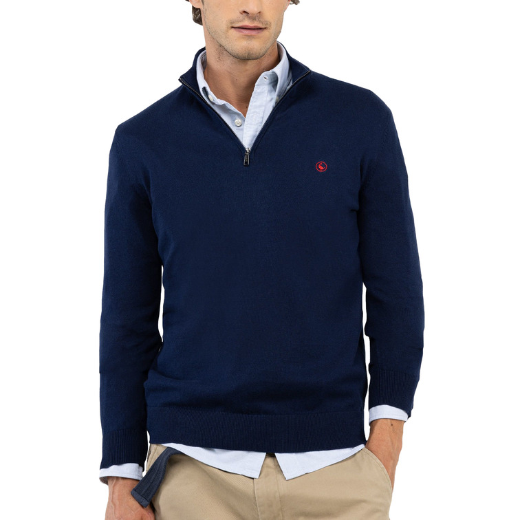 JERSEY HOMBRE  EL GANSO JERSEY CUELLO CAMIONERO MARINO