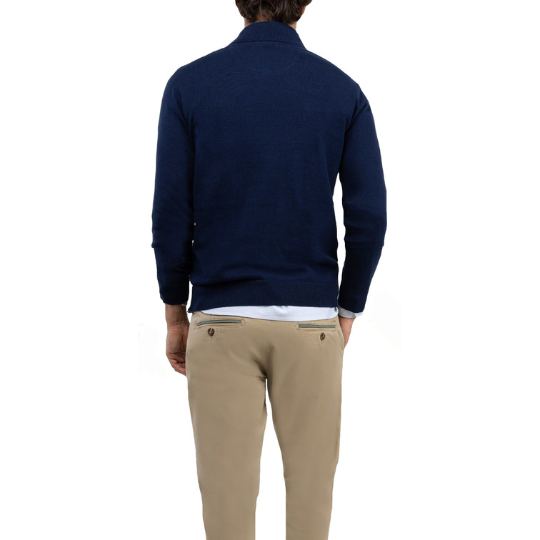 JERSEY HOMBRE  EL GANSO JERSEY CUELLO CAMIONERO MARINO