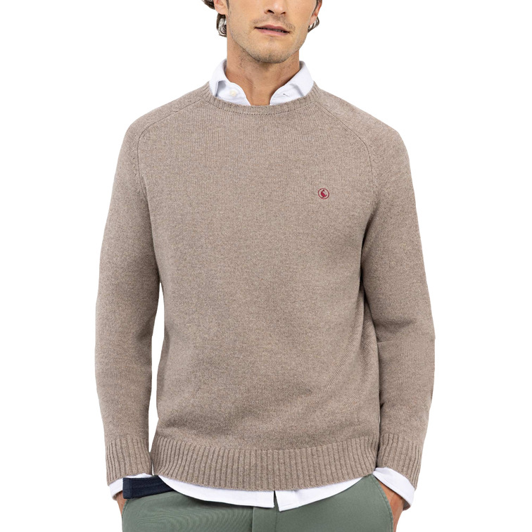 JERSEY HOMBRE  EL GANSO JERSEY MERINO CUELLO CAJA BEIG