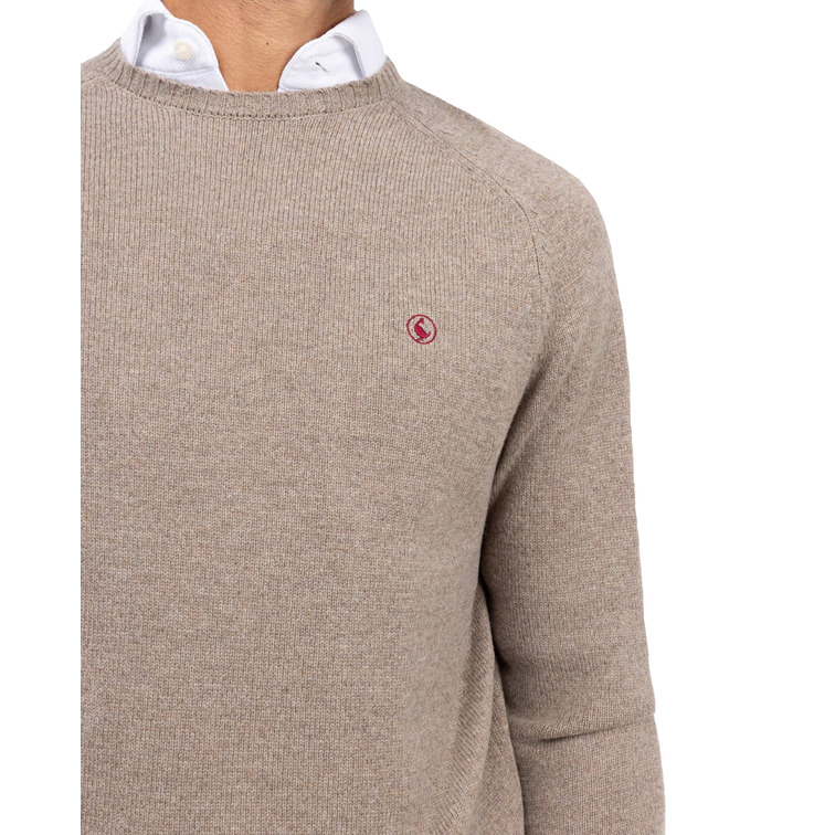 JERSEY HOMBRE  EL GANSO JERSEY MERINO CUELLO CAJA BEIG
