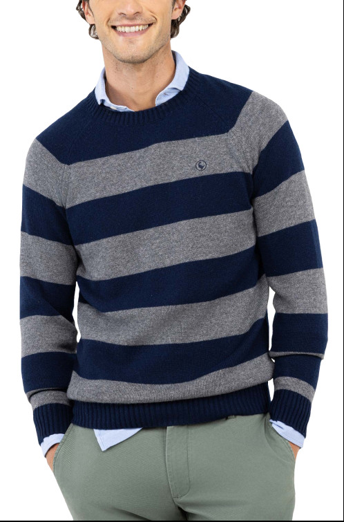 JERSEY HOMBRE EL GANSO RAYAS CUELLO CAJA