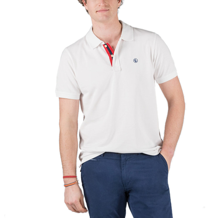 POLO HOMBRE  EL GANSO POLO PIQUE SHORT SLEEVE WHITE