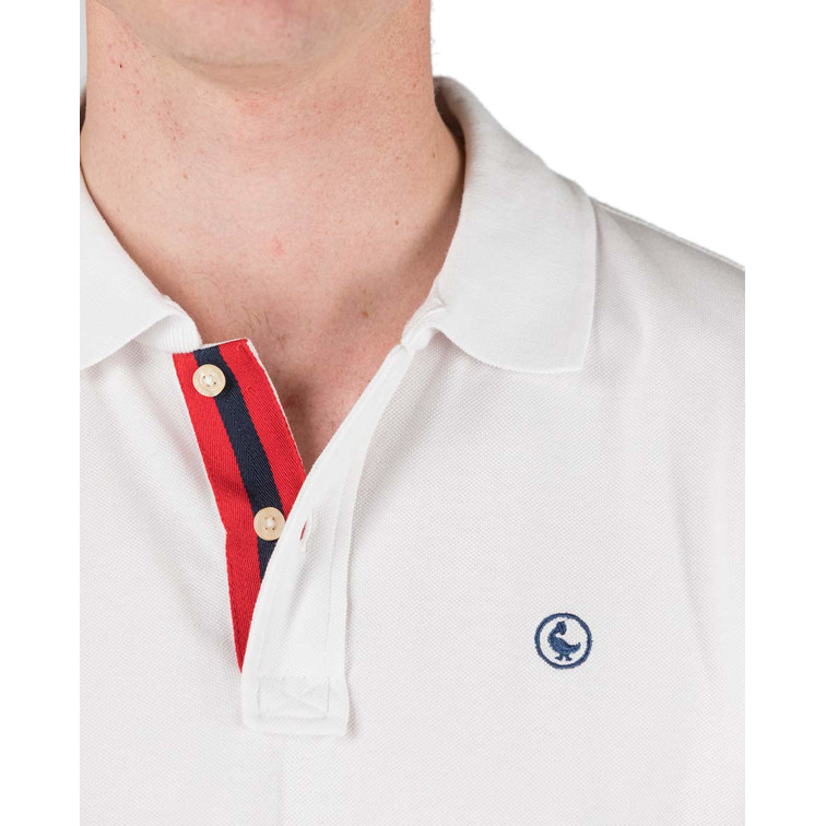POLO HOMBRE  EL GANSO POLO PIQUE SHORT SLEEVE WHITE