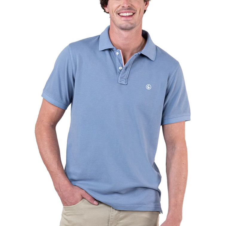 POLO HOMBRE  GANSO POLO PIQUÉ GARMENT DYED AZUL M