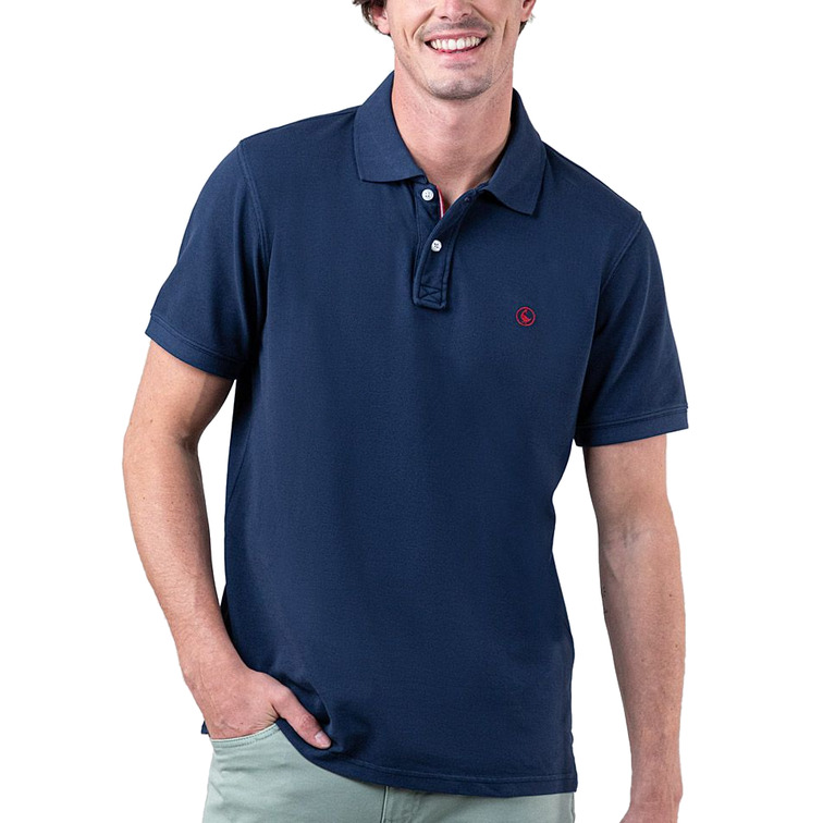 POLO HOMBRE  GANSO POLO PIQUÉ GARMENT DYED MARINO