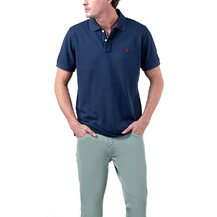 POLO HOMBRE  GANSO POLO PIQUÉ GARMENT DYED MARINO