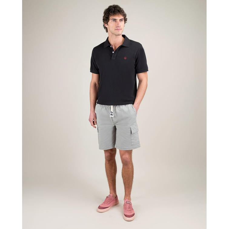 POLO HOMBRE  EL GANSO POLO PIQUÉ GARMENT DYED NEGRO