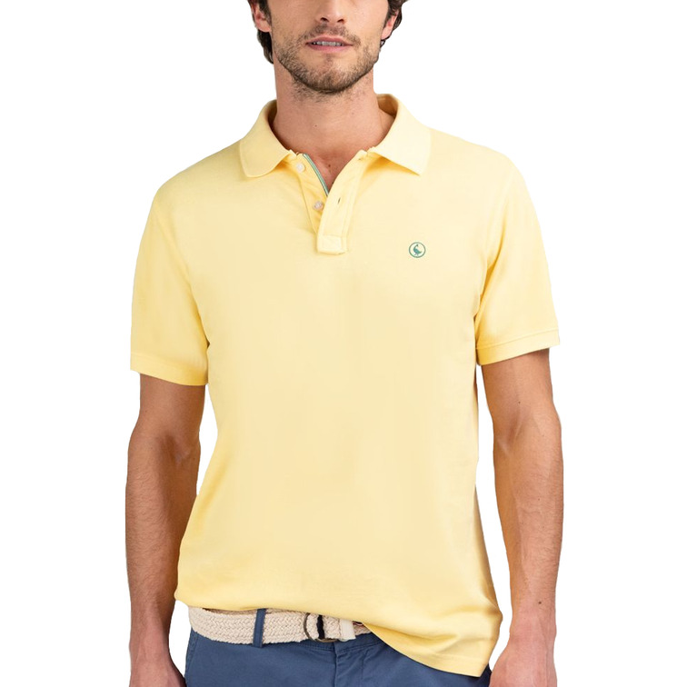 POLO HOMBRE  EL GANSO POLO PIQUÉ GARMENT DYED AMARIL