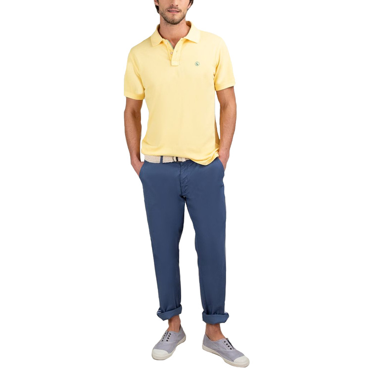 POLO HOMBRE  EL GANSO POLO PIQUÉ GARMENT DYED AMARIL