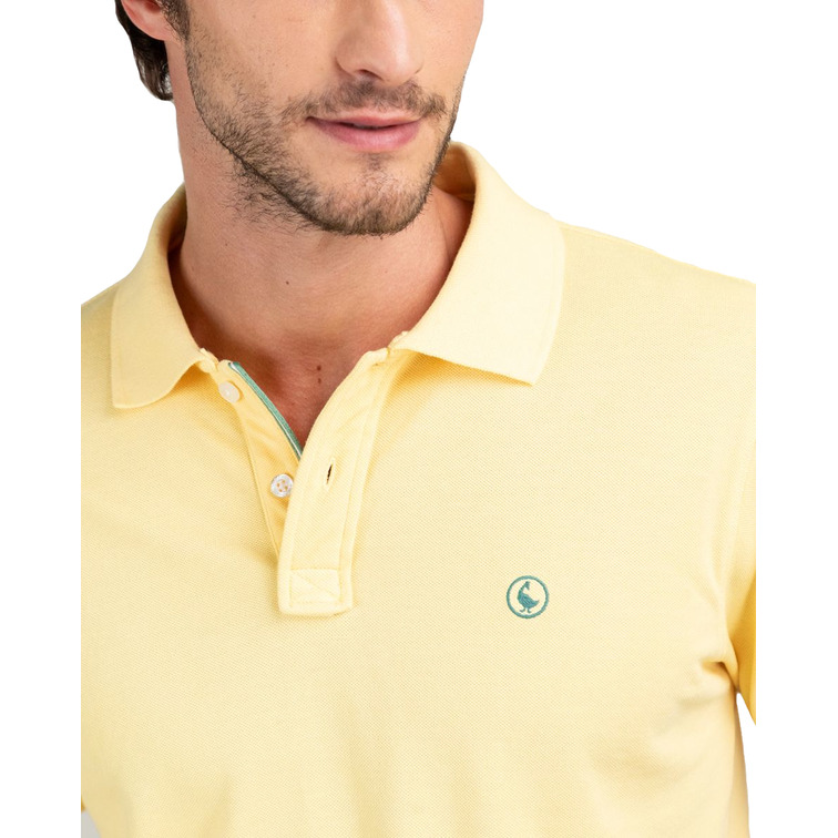 POLO HOMBRE  EL GANSO POLO PIQUÉ GARMENT DYED AMARIL