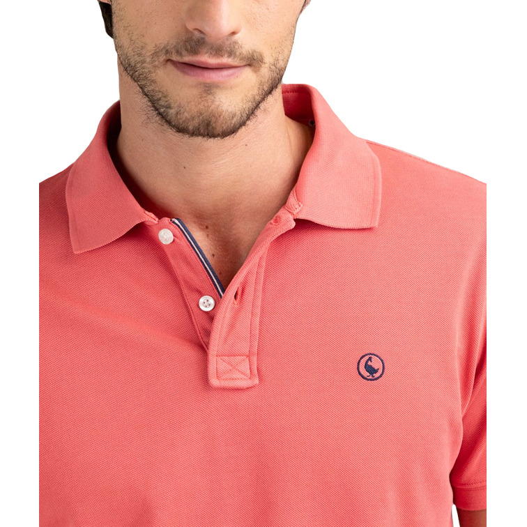 POLO HOMBRE  EL GANSO POLO PIQUÉ GARMENT DYED CORAL