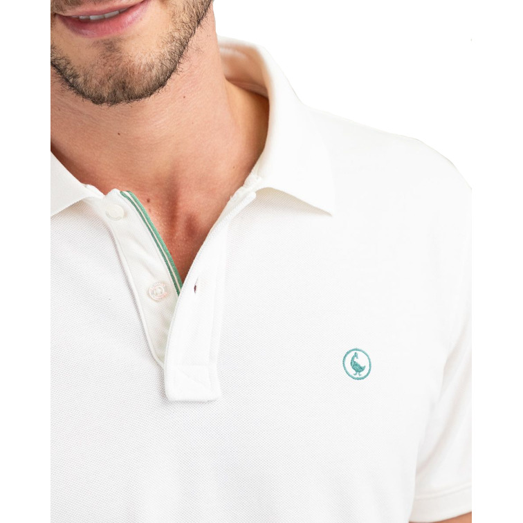 POLO HOMBRE  EL GANSO POLO PIQUÉ GARMENT DYED BLANCO