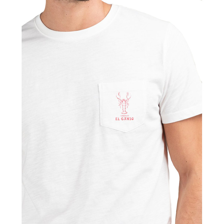 CAMISETA HOMBRE  EL GANSO CAMISETA GARMENT DYED BLANCO L