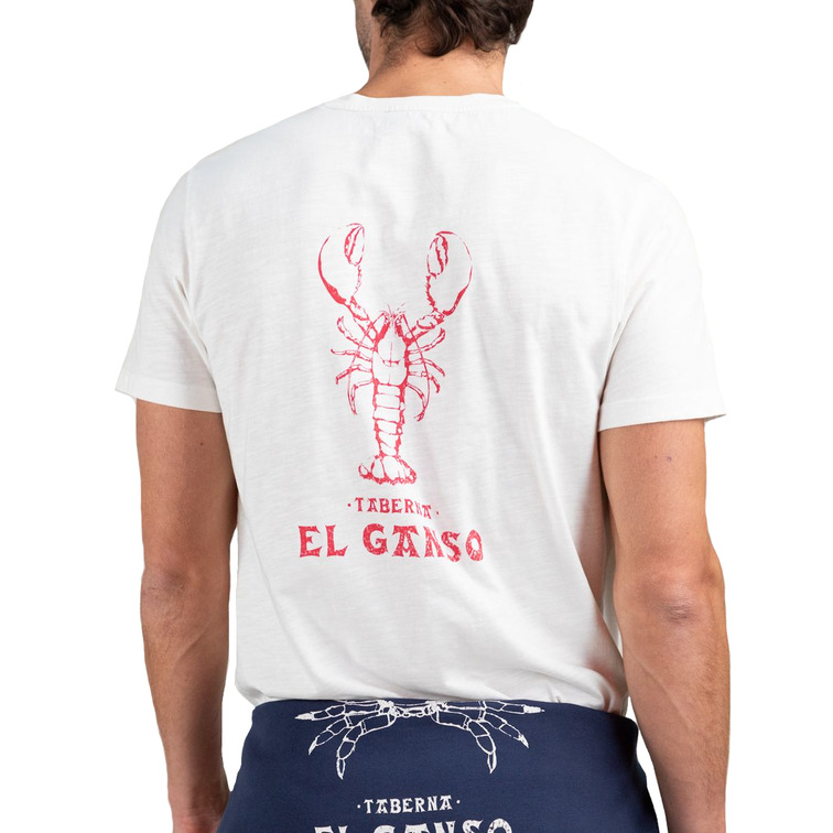 CAMISETA HOMBRE  EL GANSO CAMISETA GARMENT DYED BLANCO L