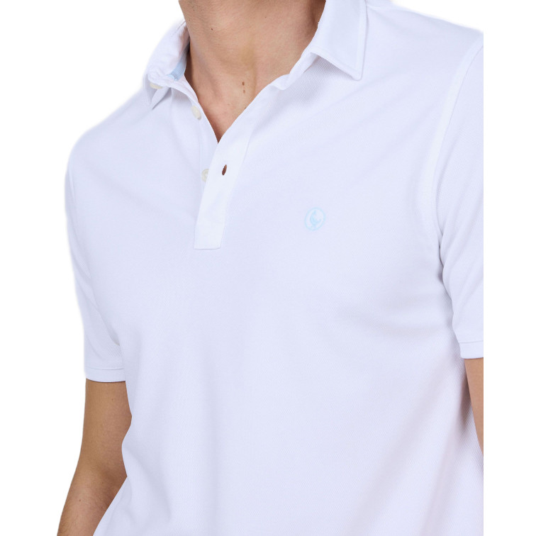 POLO HOMBRE  EL GANSO POLO MANGA CORTA SEPIIA BLANCO