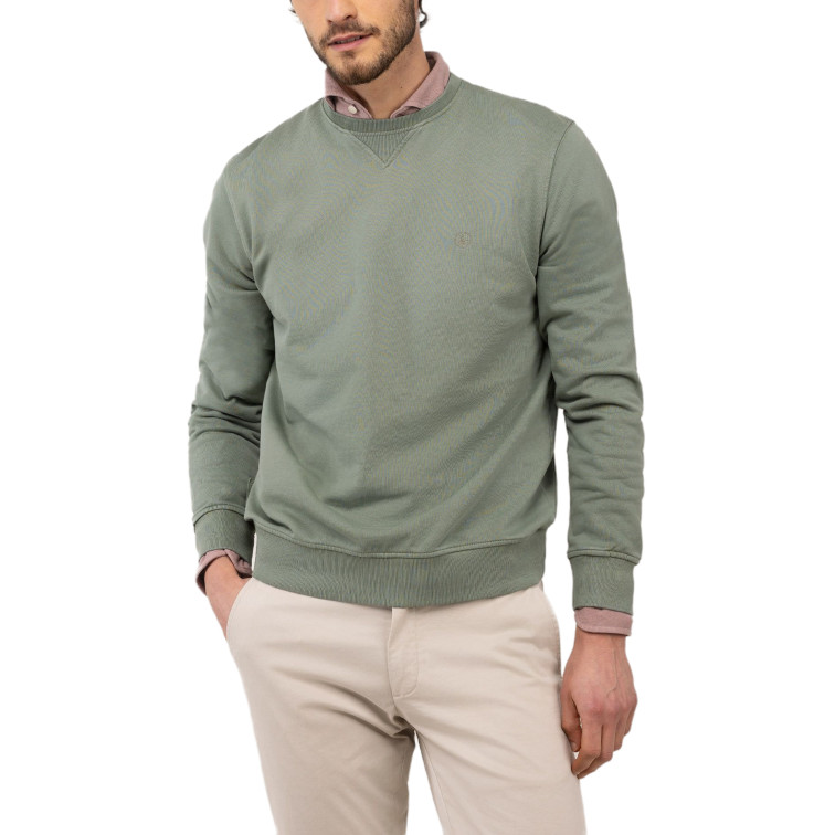 SUDADERA HOMBRE  EL GANSO SUDADERA CUELLO CAJA VERDE