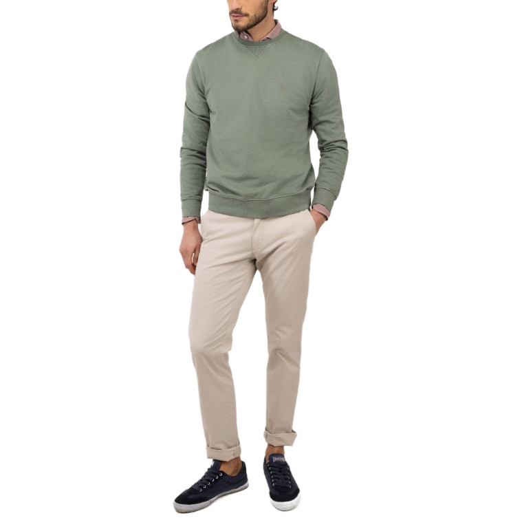 SUDADERA HOMBRE  EL GANSO SUDADERA CUELLO CAJA VERDE