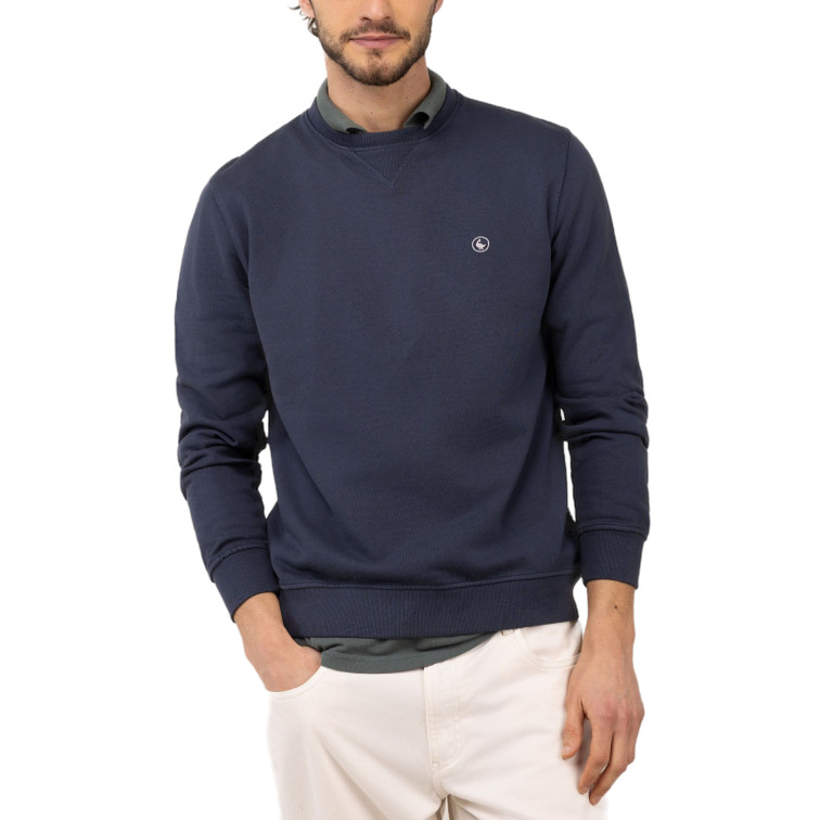 SUDADERA HOMBRE  EL GANSO SUDADERA CUELLO CAJA MARINO
