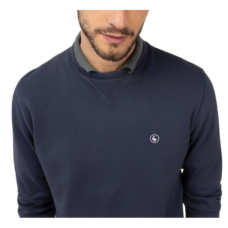 SUDADERA HOMBRE  EL GANSO SUDADERA CUELLO CAJA MARINO