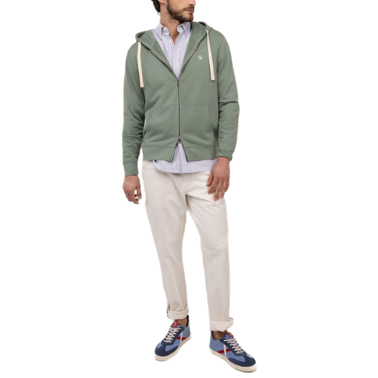 SUDADERA HOMBRE  EL GANSO SUDADERA CREMALLERA VERDE