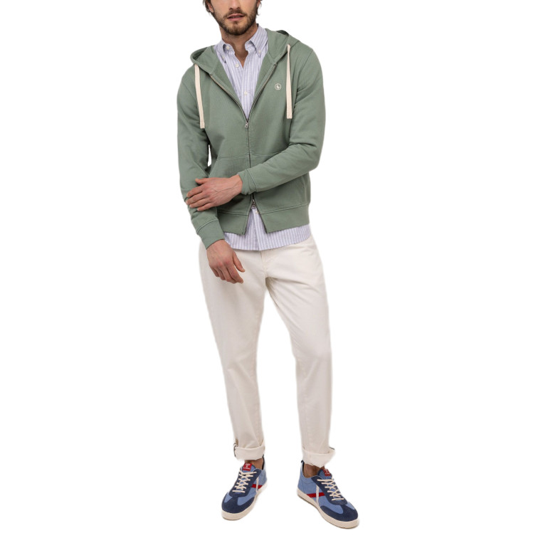 SUDADERA HOMBRE  EL GANSO SUDADERA CREMALLERA VERDE