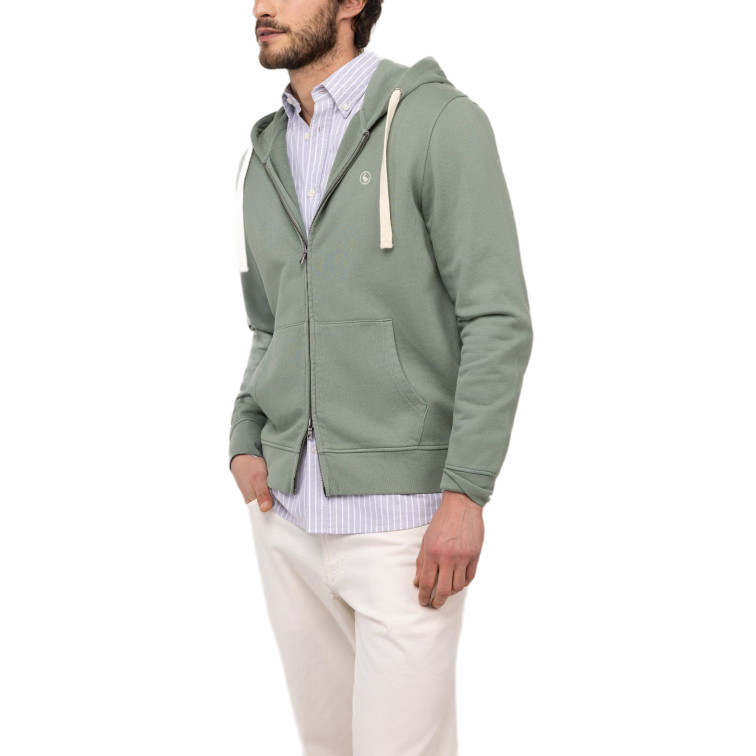 SUDADERA HOMBRE  EL GANSO SUDADERA CREMALLERA VERDE