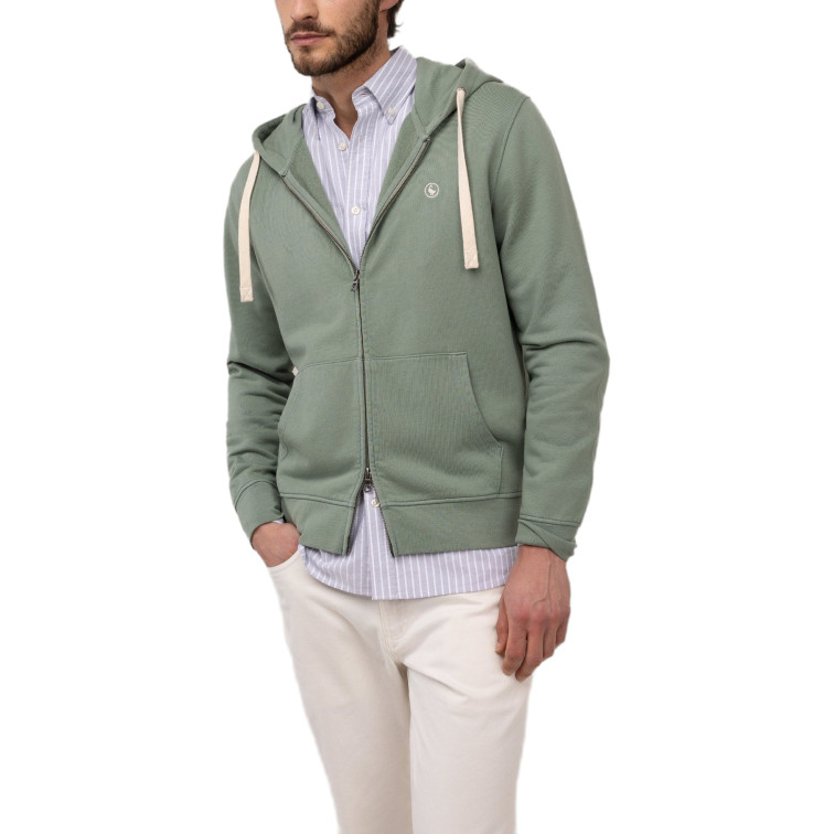 SUDADERA HOMBRE  EL GANSO SUDADERA CREMALLERA VERDE