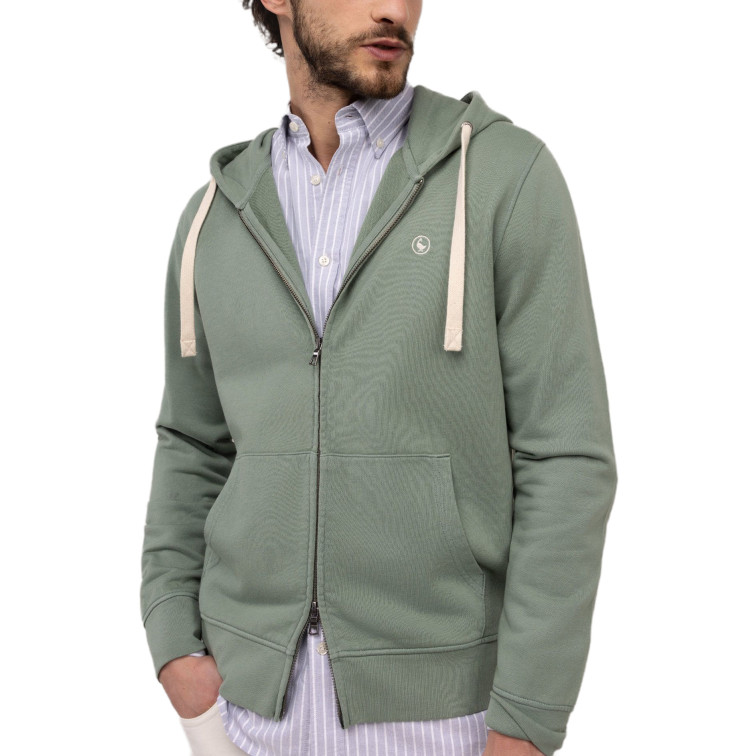 SUDADERA HOMBRE  EL GANSO SUDADERA CREMALLERA VERDE