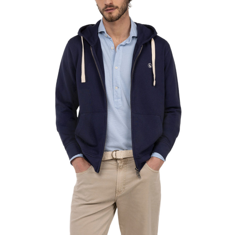 SUDADERA HOMBRE  EL GANSO SUDADERA CREMALLERA MARINO