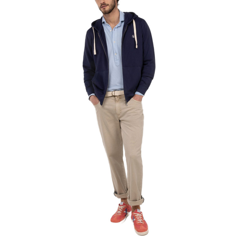 SUDADERA HOMBRE  EL GANSO SUDADERA CREMALLERA MARINO