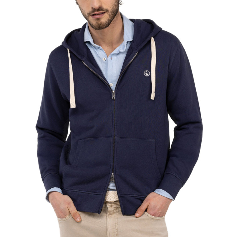 SUDADERA HOMBRE  EL GANSO SUDADERA CREMALLERA MARINO